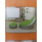 Lovelybird Şişme Koltuk ve Puf Seti, Tekli Oturma Grubu, Rahatlatıcı Salon Koltuğu (yeşil)