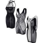 LOVELYBOBO 3 paket kadın seksi iç çamaşırı iç çamaşırı korse Mini elbise sabahlık straplez örgü içi boş