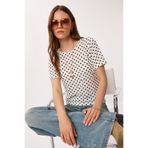 Lovelyİstanbul Puantiyeli Sandy Örme Bluz LCR0121 BEYAZ