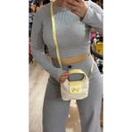 LOVELYSTORE Hasır Mini Toka Detaylı Trend Günlük Kadın El ve Kol Çantası (20x20)