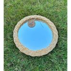 Loven Woven Rattan Bambu Hasır Boho Ayna