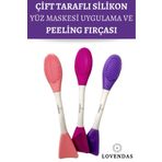 Lovendas Çift Taraflı Peeling Fırçası - Silikon Yüz Maskesi Uygulama Fırçası 1 Adet