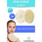 Lovendas Oval Kabak Lifi - %100 Kabak Kesesi ile Sivilcelere, Batıklara, Gözeneklere Çözüm Loofah Lastikli