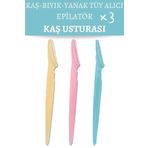 Lovendas Yüz Jileti ve Kaş Usturası Kadın Jileti Epilasyon 3'lü Ustura Seti