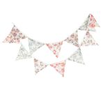 LOVENJOY Flama çelenk kumaş flama zinciri, vintage afiş, çocuk odası, düğün, iç mekan, dış mekan, parti, asılı dekorasyon (sevimli çiçek serisi, 10,8 ayak)