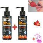 Loveross 2'li | Çilek Aromalı | Uzun Süre Yardımcı | Yenilebilir | Anal ve Vajinal Kullanım Kayganlaştırıcı Jel