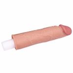 Lovetoy Pleasure X-Tender 2,5 cm Dolgulu Damarlı Realistik Penis Kılıf