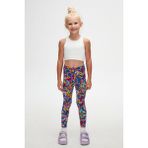 Lovetti Abstract Leopard Kız Çocuk Yazlık Desenli Tayt - 10 Yaş