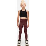 Lovetti Bordo Flamingo Desenli Kız Çocuk Örme Kışlık Tayt