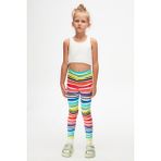 Lovetti Handdrawn Stripe Kız Çocuk Desenli Yazlık Tayt - 2 Yaş