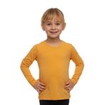 LOVETTI Kavun Sarı Basic Mevsimlik Likralı Uzun Kollu Kız Çocuk Tişört