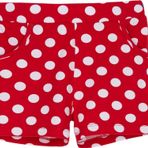 Lovetti Kırmızı Polka-Dot Kız Çocuk Desenli Cepli Şort