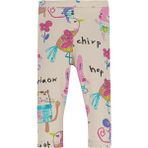 Lovetti Kız Çocuk Chirping Animals Desen Kapri - Bej - 9 Yaş