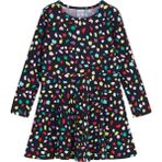 Lovetti Kız Çocuk Cutouts Shape Desen Uzun Kol Elbise - 6 Yaş - Çok Renkli