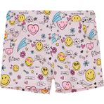 Lovetti Kız Çocuk Friendly Smile Desen Cepli Şort - Desenli - 12 Yaş