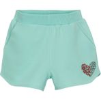 Lovetti Kız Çocuk Kalp Baskılı Iki Iplik Şort - Mint - 1 Yaş