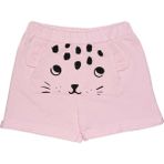 Lovetti Kız Çocuk Kanguru Cepli Şort - Uçuk Pembe - 3 Yaş