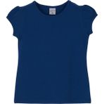 Lovetti Kız Çocuk Kısa Kollu Basıc Tişört - 2 Yaş - İndigo