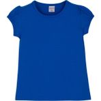 Lovetti Kız Çocuk Kısa Kollu Basıc Tişört - 8 Yaş - Saks