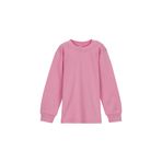 Lovetti Kız Çocuk Patlı Sıfır Yaka Uzun Kol Tişört - 1 Yaş - Pembe