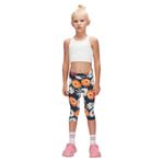 Lovetti Kız Çocuk Stylized Sunflower Desen Kapri - Desenli - 12 Yaş