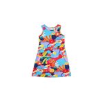 Lovetti Kız Çocuk Sunny Garden Desen Kolsuz Elbise - 1 Yaş - Desenli