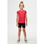 LOVETTI Koyu Fuşya Basic Kız Çocuk Sıfır Yaka Karpuz Kol Tişört