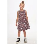 LOVETTI Lazy Cat Kız Çocuk Desenli Kolsuz Elbise