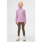 Lovetti Lila Basic Kışlık Tam Balıkçı Yaka Uzun Kollu Kız Çocuk Tişört