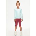 LOVETTI Mint Basic Mevsimlik Likralı Uzun Kollu Kız Çocuk Tişört