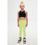 Lovetti Neon Sarı Kız Çocuk Yazlık Basic Tayt - 6 Yaş