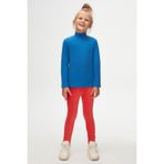 LOVETTI Saks Basic Kışlık Yarım Balıkçı Yaka Uzun Kollu Kız Çocuk Tişört