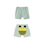 Lovetti Soft Yeşil Kız Çocuk Arı Baskılı Şort - 12 - 18 Ay
