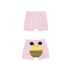 Lovetti Uçuk pembe Kız Çocuk Arı Baskılı Şort 6-9 Ay