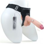 LOVEX Kemerli Vibratör 20cm Titreşimsiz Vibratörler Testisli Gerçekçi Ten Dokusunda Realistic Strapon Dildo Kadın ve Erkekler için Belden Bağlama Kemeri Gerçekçi Yapay Protez Penis Vantuzlu Dildolar