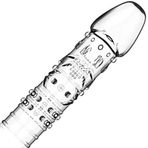 LOVEX Şeffaf Penis Kılıfları Vibratör Dildo & Yapay Penis Üzerine de Takılabilir 14.5 Cm & 3.9 Cm Vajina & Klitoris Uyarıcılı Realistic Benekli Penis Yüzüğü Kilifi Yumuşak Yarım Penis Kılıfı Modelleri