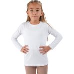 Lovexi Unisex Kız ve Erkek Çocuk Badi Bisiklet Yaka Uzun Kol Beyaz Tişört - 5 Yaş