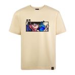 Loviras Berserk My Hero Academia Anime Oversize Siyah Beyaz Bej Erkek T-shirt
