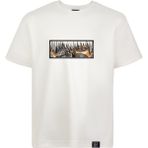 Loviras Loose Fit Beyaz Kısa Kollu Unisex Tişört Bisiklet Yaka Full Nakışlı Anime Tokyo Ghoul Tshirt - Kırık Beyaz