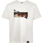 Loviras Unisex Beyaz Bisiklet Yaka Pamuklu Nakışlı Berserk Guts Anime Regular Tişört - Kırık Beyaz