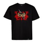 Loviras Unisex oversize tişört anime full nakışlı bisiklet yaka tişört | Orijinal Berserk Guts Premium kalite Pamuklu anime unisex t-shirt (Siyah, S)