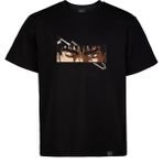 Loviras Unisex Siyah Bisiklet Yaka Pamuklu Tshirt Nakışlı Berserk Guts Anime Regular Tişört - XL