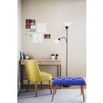LOVİSSE HOME Arya Gürgen Retro Ahşap Ayaklı Dekoratif Chester Bench Puf Koltuk Sandalye Handmade Mavi
