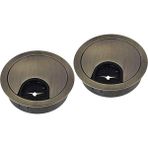 Lovıver 2x Masa Masa Zincir Alaşımlı Tel Organizatör Bilgisayar Kablo Deliği Kapak Fişi 5cm Bronz (Yurt Dışından)