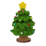 Lovmeety Tığ işi Noel ağacı, el yapımı tığ ağacı kış masa tığ işi noel ağacı ahşap tabanlı tığ işi noel ağacı dükkanlar için tatil ev ofis dekoru