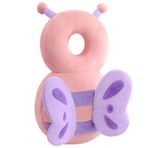 LOVOERNO Bebek Yürüteç Baş Koruyucu Yürümeye Başlayan Ayarlanabilir Bebek Başı Koruma Sırt Çantası Aşınma Emniyet Pedi (Pembe Kel