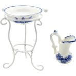 Lovoski 1 / 12TH Dollhouse Minyatür Mini Su Pot Lavabo Raf Seti Yeni (Yurt Dışından) - Renkli