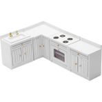 Lovoski 1:12 Dollhouse Minyatür Ahşap Mutfak Dolabı Modern Pişirme Mobilya Dıy Seti (Yurt Dışından)