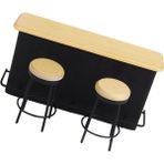 Lovoski 1/12 Dollhouse Minyatür Bar Mobilya Aksesuarları Bar Sayacı ve 2 Sandalye Masa Koltuğu (Yurt Dışından)