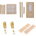 Lovoski 1/12 Minyatür Boyasız Pencere Kapı Çerçevesi ve Kilit Dollhouse Dıy Yapma Dekor (Yurt Dışından)